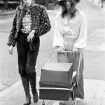 Here’s David and Angie Bowie taking their then 3-week-old baby Zowie out for a walk in June of 1971. Their son’s birth (and a Neil Young album) inspired the song “Kooks” on Hunky Dory.