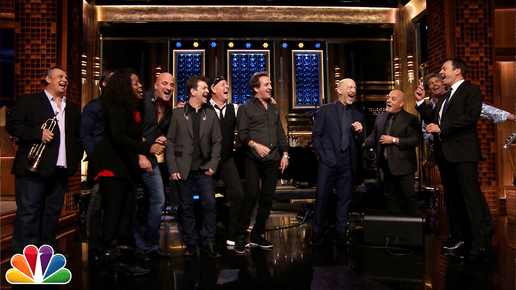 Billy Joel, Jimmy Fallon and J.K. Simmons Perform Unrehearsed 