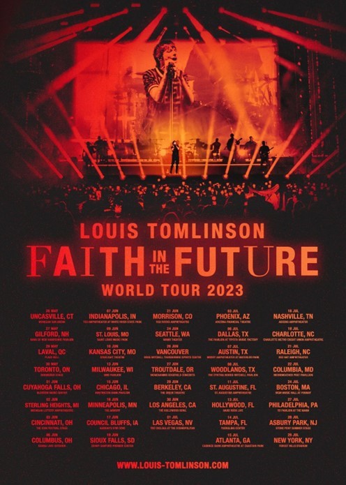 Limited Louis Tomlinson Faith In The Future UK & Europe Tour 2023