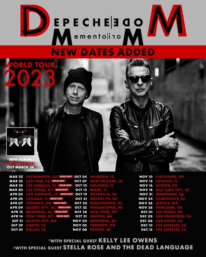 Depeche Mode Announce 29 Additional North American Dates on the Memento Mori World Tour That