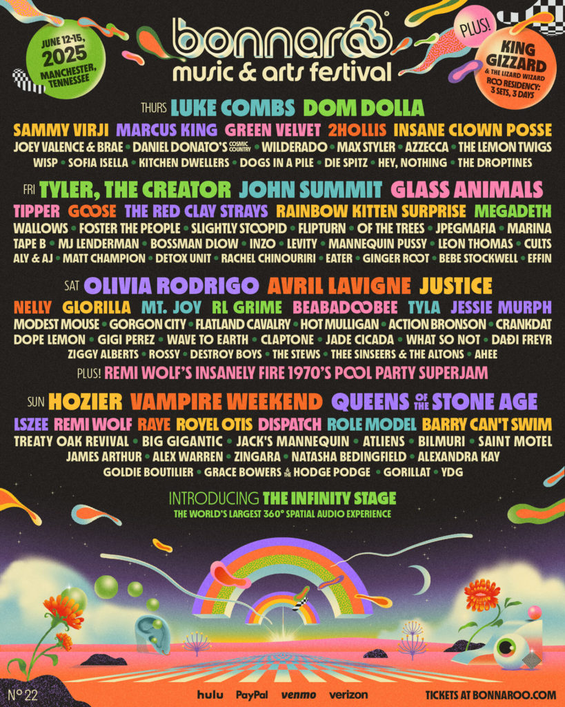 Bonnaroo 2025 Announces Olivia Rodrigo, Tyler, the Creator, Luke Combs