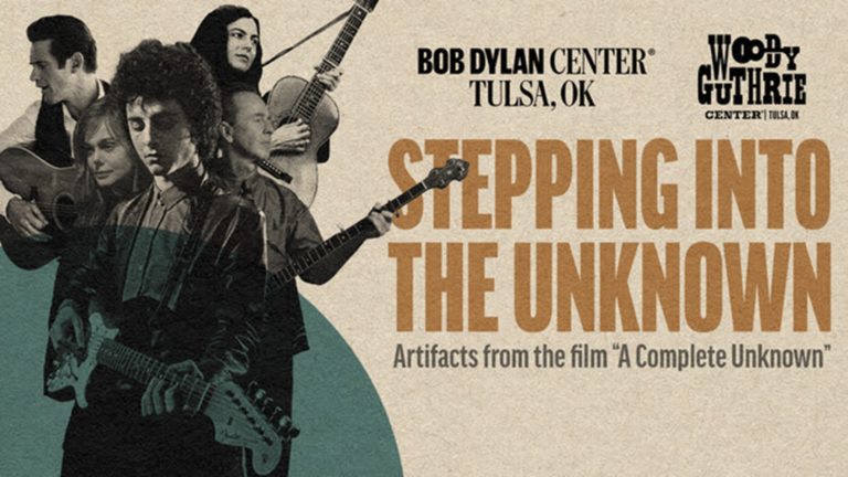 Tulsa’s Bob Dylan & Woody Guthrie Centers Host Stepping Into the Unknown Exhibit Featuring ‘A Complete Unknown’